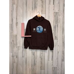 Tokyo Japan Graphic Hoodie – Brown – Size Large